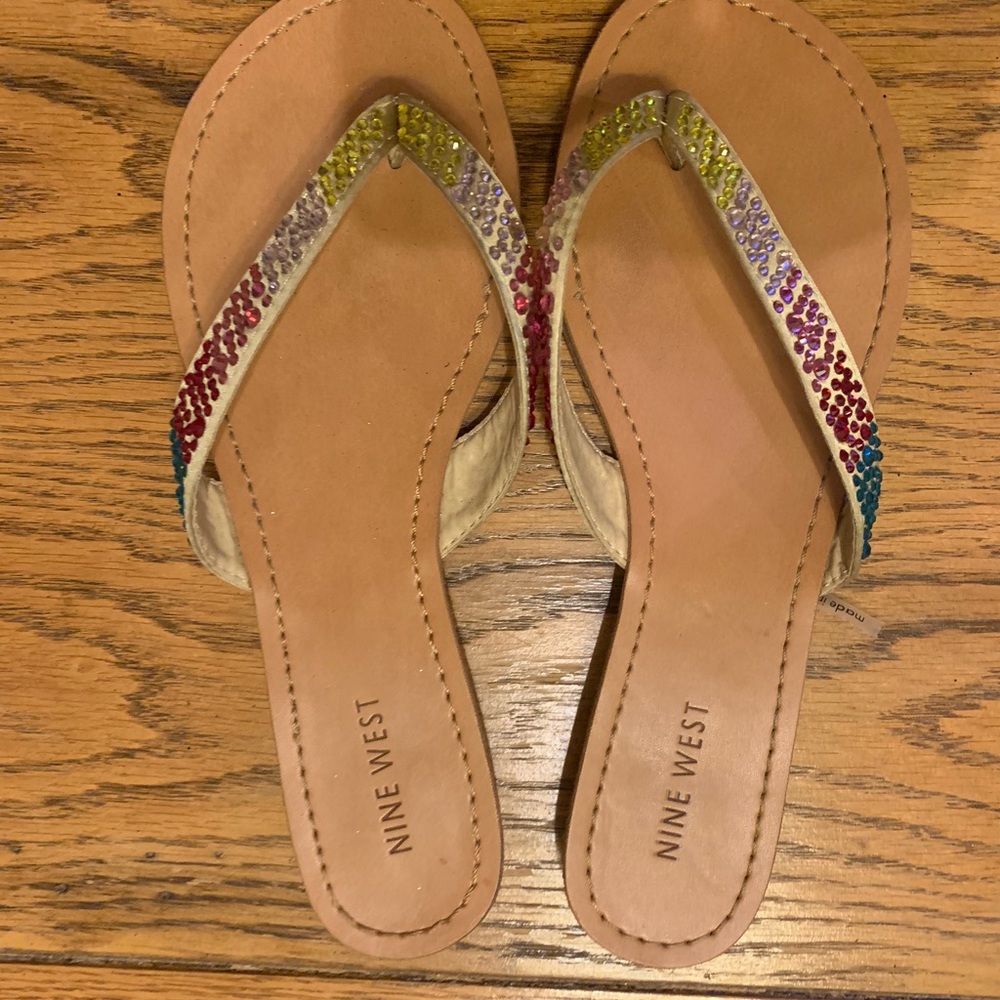 Sequined Flip Flops